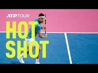 Tsonga's one-handed backhand winner against Simon in Montpellier