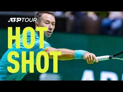 Kohlschreiber flicks incredible passing shot against Raonic in Rotterdam