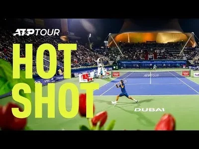Federer hits silky drop shot against Kohlschreiber at Dubai