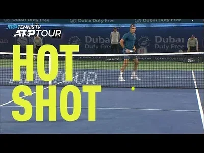Federer's stunning drop volley against Tsitsipas in Dubai Final