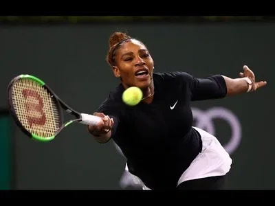 Unreal passing shot from Serena against Azarenka in Indian Wells