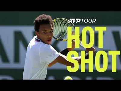 Amazing point from Auger-Aliassime against Nishioka in Indian Wells