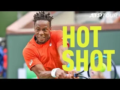 Monfils' monstrous backhand winner in Indian Wells