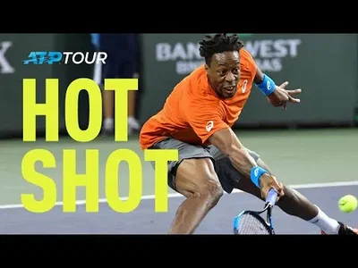 Hot shot from majestic Monfils against Kohlshreiber at Indian Wells