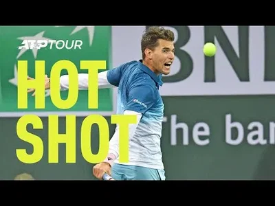 Thiem's awesome drop shot against Raonic in Indian Wells
