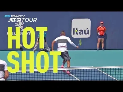 Kyrgios hits shot of the tournament against Coric in Miami !