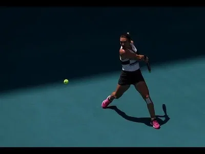 Amazing point from Halep against Wang at Miami