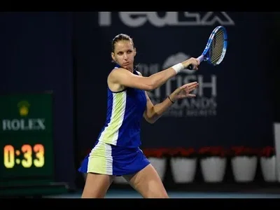Incredible rally between Halep and Pliskova on set point at Miami