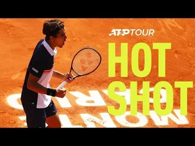 Herbert fires down the line winners on both sides against Nihikori at Monte-Carlo