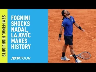 Highlights of the semis Fognini-Nadal and Lajovic-Medvedev at Monte-Carlo