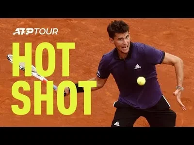 Thiem can do no wrong at Barcelona, here against Medvedev