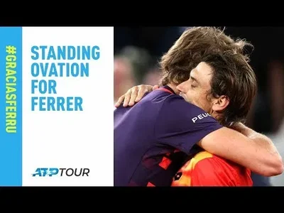 Ferrer's career final point with standing ovation called by Zverev
