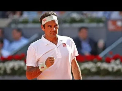 Federer's two match points saved against Monfils in Madrid
