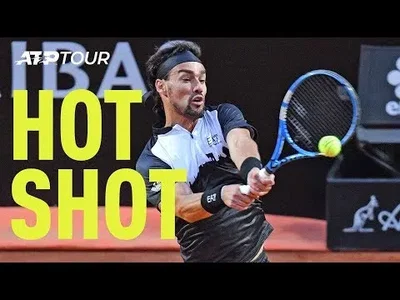 Fognini's flashy video game-like backhand against Tsonga in Rome