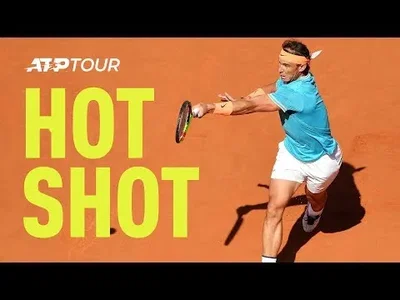 Enormous forehand winner from Nadal against Djokovic in Rome