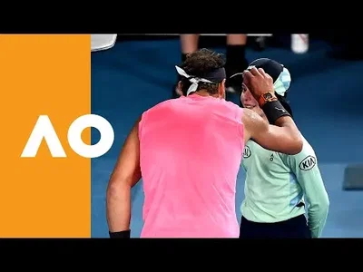 Rafa apologises to ball girl with a kiss at Australian Open 2020