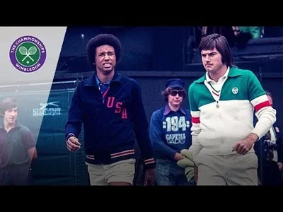 On July 5th, 1975, Arthur Ashe won Wimbledon against Connors