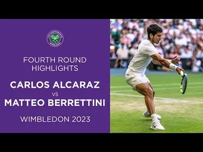 Highlights of Alcaraz vs Berrettini at Wimbledon