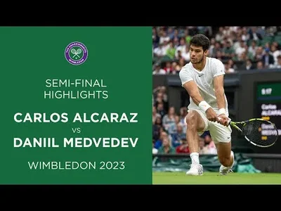 Highlights of Alcaraz vs Medvedev in Semi-Finals of Wimbledon