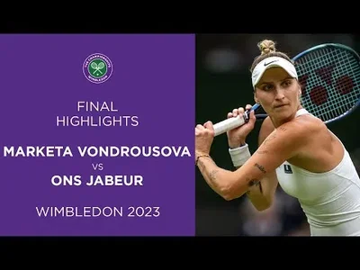 Highlights of Vondrousova vs Jabeur in Wimbledon's Ladies Finals