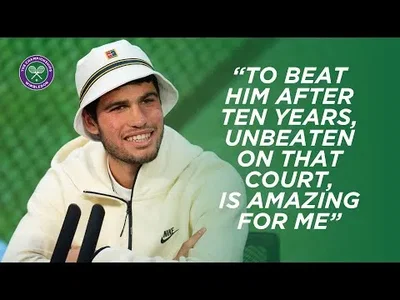 Alcaraz Press Conference after winning Wimbledon title