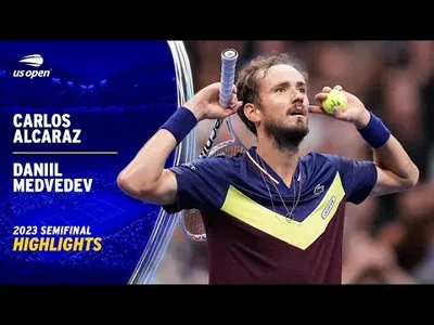 Highlights of Medvedev's masterpiece against Alcaraz in US Open Semifinal