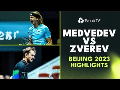 Highlights of Medvedev win over Zverev in Beijing semis