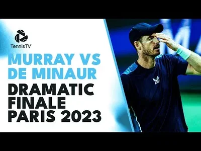 Murray collapses at the end against De Minaur at Paris-Bercy