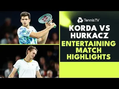 Highlights of Hurkacz entertaining win over Korda at Paris-Bercy
