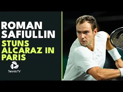 Highlights of Safiullin stuning win over Alcaraz in Paris!