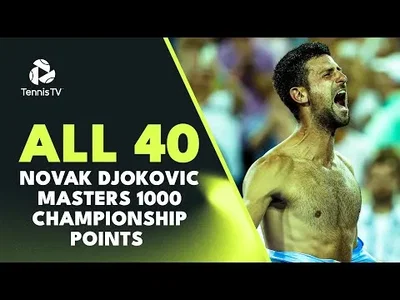 All Djokovic's 40 ATP Masters 1000 Championship Points & Trophy Lifts! 🏆