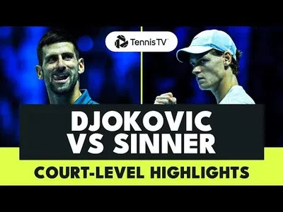 Court-Level highlights of Sinner EPIC win over Djokovic in Turin