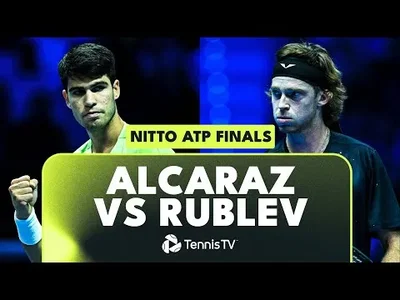 Highlights of Alcaraz first ever win at the ATP Finals defeating Rublev