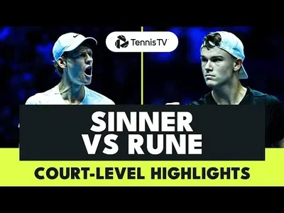 Highlights of Sinner win over Rune that qualifies Djokovic in Turin