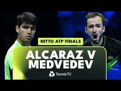 Highlights of Alcaraz victory over Medvedev at the ATP Finals