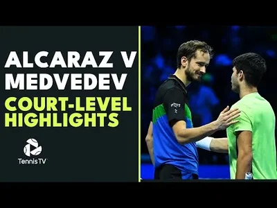 As if were there, watch Alcaraz win over Medvedev Court-Level Highlights