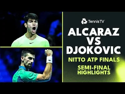 Highlights of Djokovic crushing Alcaraz in ATP Finals semifinals