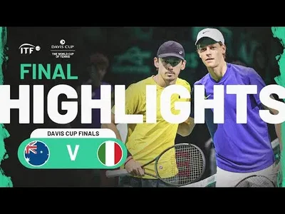 Highlights of Sinner win for the title over De Minaur in Davis Cup!