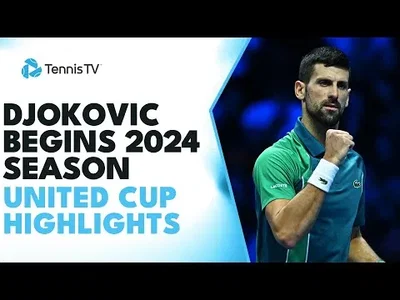 Highlights of Djokovic win over Zhang in his 2024 opener