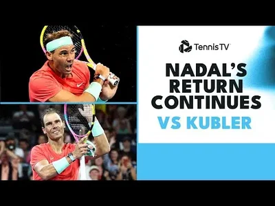 Highlights of Nadal overpowering Kubler in Brisbane