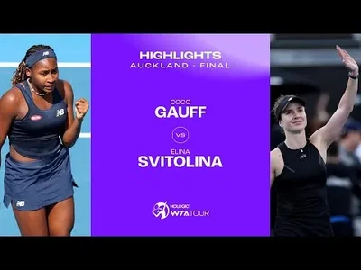 Highlights of Gauff thrilling win over Svitolina in Auckland