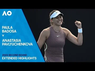 Highlights of Badosa's win over Pavlyuchenkova at the Australian Open