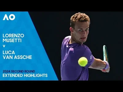Highlights of Van Assche's win against Musetti at the Australian Open