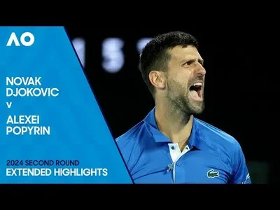 Highlights of Djokovic's tough win over Popyrin at the Australian Open