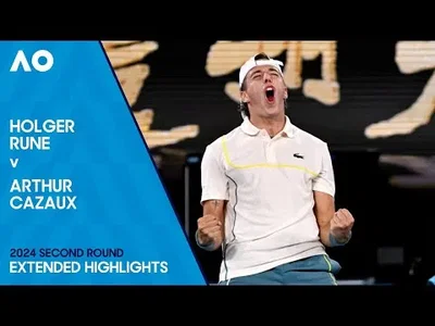 Highlghts of Cazaux EPIC win over Rune at the Australian Open 2024 Second Round