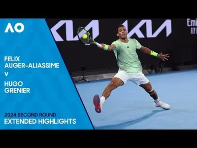Highlights of Auger-Aliassime's win over Grenier ath the Australian Open