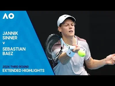 Highlights of Sinner's huge win over Baez at the Australian Open