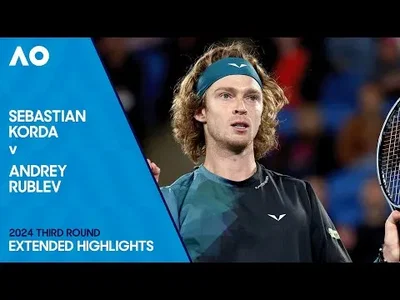 Highlights of Rublev's solid victory over Korda at the Australian