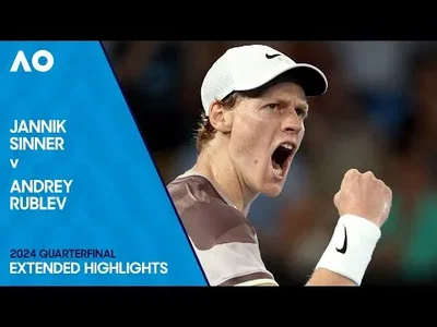 Highlights of Sinner's win over Rublev at the Australian Open