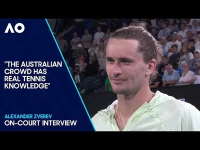 Watch Zverev On-Court Interview by Jim Courier at the Australian Open